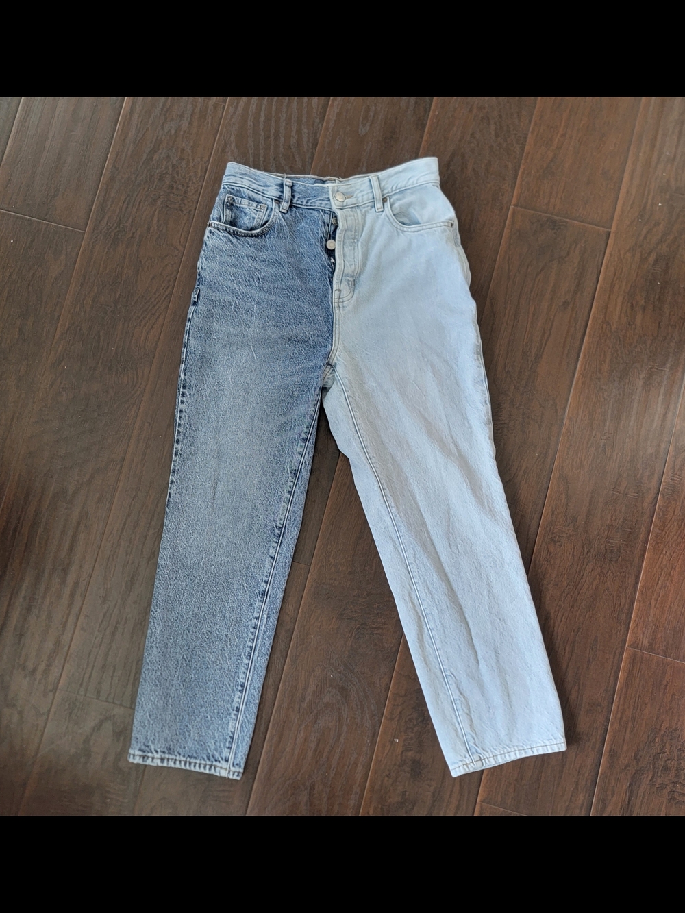 PacSun Two-Tone Straight Leg Y2k Vintage Womens Jeans - S, 26in Waist